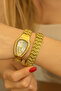 Zircon Stone Detailed Snake Model Women's Wristwatch