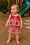 Strawberry Bow Shorts 2-Piece Summer Set for Girls Babies Ages 1-5 - 3