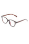 Unisex Brown Framed Blue Light Protection Blue Block Transparent Glasses Tctgt000101G0218