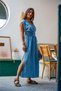 Blue Color Cleopatra Hair Braided Muslin Dress - 8