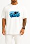 Oversize Scuba Diving Silhouette Chest Design Unisex T-Shirt