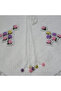 Tunisian Hand Knitted Baby Girl 3-Piece Colorful Poncho Set - 3