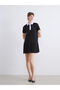 Shirt Roba Collar Pleated Mini Dress for Style Seekers from Uzg Store