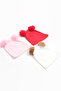 Pompom Baby Girl 0-12 Months Red Pink Ecru Hat - 2