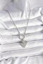 316L Steel Ball Chain Zircon Stone Triangle Model Women's Necklace - 2
