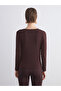 Crew Neck Gathered Women's Bodysuit (W5) - 5