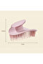 Scalp Massage Brush with Soft Bristles, 11 cm x 6 cm, Black and Pink, Shampoo Brush - 6