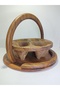 Handmade Wooden Heart-Shaped Collapsible Snack Bowl - Romantic and Stylish Presentation Item (Large Size) - 6