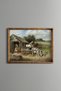 A Corner of the Farm - Vintage Patterned Frame