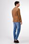 Men's Slim Fit Mono Collar Beige Jacket - 4