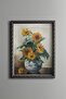 Still Life with Sunflowers - إطار منقوش عتيق