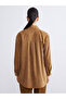 Lcw Modest Brown Suede Look Women's Shirt Tunic - 4