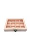 Multi-Compartment Jewelry Box with Glass Lid - Dusty Pink - 3
