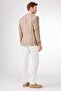 Men's Slim Fit Mono Collar Beige Jacket - 4