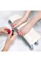 Genuine Leather Manicure Pedicure Table with Chrome Legs - White - Professional Manicure Table - 3