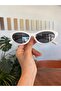 Wonderful White Cat Eye Sunglasses White Frame Black Glass Eyewear - 8
