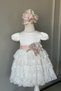 Custom Designed Girls' Formal Dress, Layered Skirt, Floral Details, Lace Details, with Accessories_M2459 - 5
