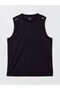Black Crew Neck Men's Sleeveless T-Shirt (S5) - 5