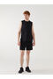 Black Crew Neck Men's Sleeveless T-Shirt (S5) - 2