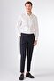 Dark Navy Herringbone Slim Fit Men's Suit - 4
