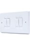 4-Gang Decora Rocker Light Switch Wall Plate, Modern White - 7