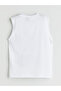 Lcw Kids White Crew Neck Sonic Printed Boys Undershirt S5H228Z4 - 5