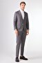 Gray Herringbone Men's Suit - Slim Fit - 2