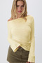 Butter Yellow Bell Sleeve 100% Cotton Basic T-Shirt Blouse
