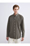 Regular Fit Long Sleeve Poplin Men's Shirt