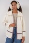 Lined Plush Jacket Cream - 3