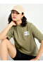 Green Graphic Print Oversized T-Shirt