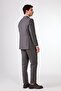 Men's Regular Fit Mono Collar Gray Suit - 4