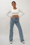 90's Snow Wash Blue Lycra Super High Waist Loose Jeans Palazzo Trousers