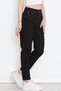 Women's High Waist Lycra Tube Leg Mom Jean Boyfriend Jeans Black - 1822 - 5