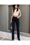 Trend Jean Isabella Zero Max Women's Black Spanish Leg Jeans Lycra Stretch Jeans (Full Fit)