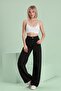 Women's Black High-Waisted Palazzo Jeans - 2