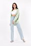 Light Snow Lycra Super High Waist Loose Jeans Palazzo Trousers - 2