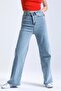 Benjamin Women's Blue Snow Palazzo Jeans High Waist Lycra Jeans