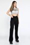 Black High Waist Lycra Palazzo Women's Jean Jeans - 3