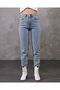 Leo Erva Blue Snow Wash Mom Boyfriend Jean Women's Power Lycra Collector