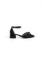 Serene Women's Stone Detailed Ankle Strap Bow Thick Heeled Evening Dress Shoes - 4