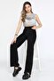Black High Waist Lycra Palazzo Women's Jean Jeans