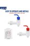 Water Dispenser Valve Spigot Replacement, Hot and Cold Taps, White with Red and Blue Handles - 8