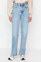 Isabella Women's Blue Medium Snow Washed Loose Wide Leg Jeans 2024 - 3