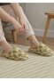 Women's Plaid Patterned Soft Furry House Slippers