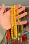 Lemon Color Almond Grain Epoxy Powder Amber Prayer Beads