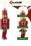 3 Pieces Christmas Nutcracker Soldier Ornament Set (3 Different Colors-12 cm) Plastic Christmas Tree Ornament - 2