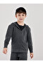 Charcoal Cotton Full Zip Hoodie with Pocket - 6
