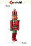 3 Pieces Christmas Nutcracker Soldier Ornament Set (3 Different Colors-12 cm) Plastic Christmas Tree Ornament - 3