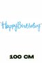 Happy Birthday Text Banner 2 Pieces of 7 Balloon Stand 10 Pieces of Silver 10 Pieces of Blue Balloon Birthday Ornament - 2